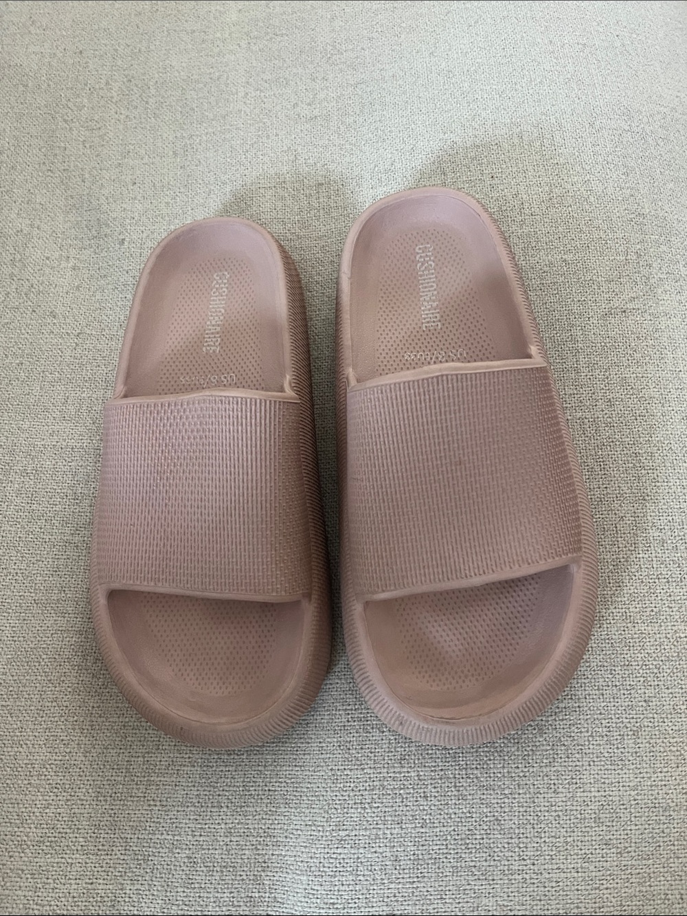 Women's Slip-On Slide Sandals in Dusty Rose - Comfortable All-Day Wear